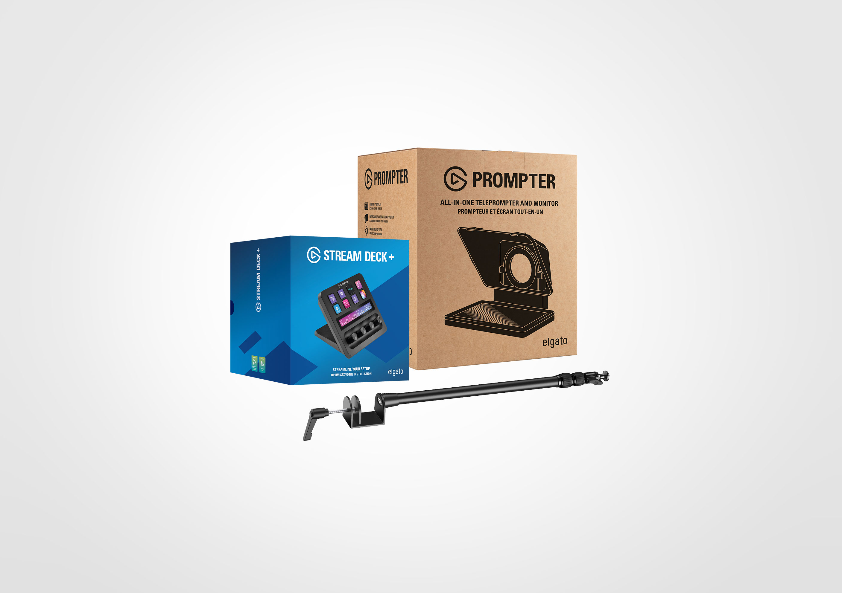 Prompter mounted bundle plus elgato